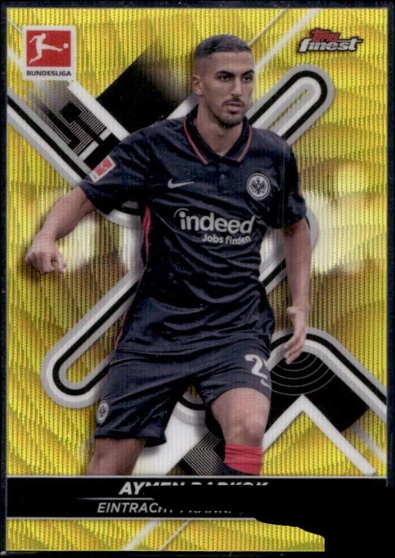 2021 Topps Finest Bundesliga #50 Yellow Wave Refractor /350