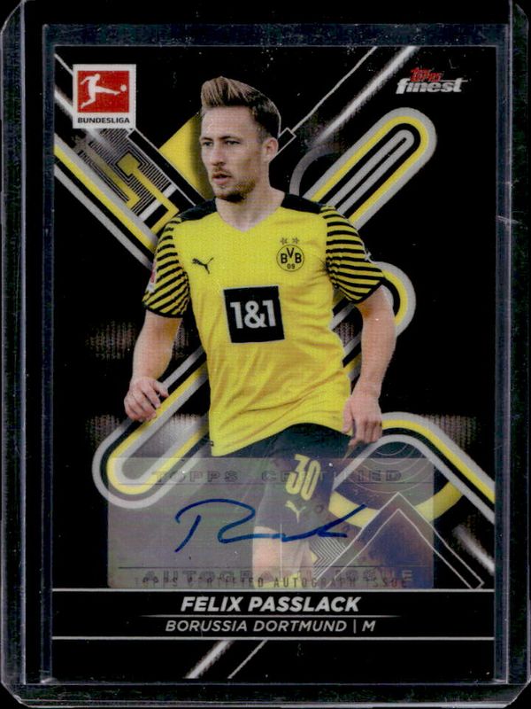 2021 Topps Finest Bundesliga #45 Autographs - Black Wave Refractor /150