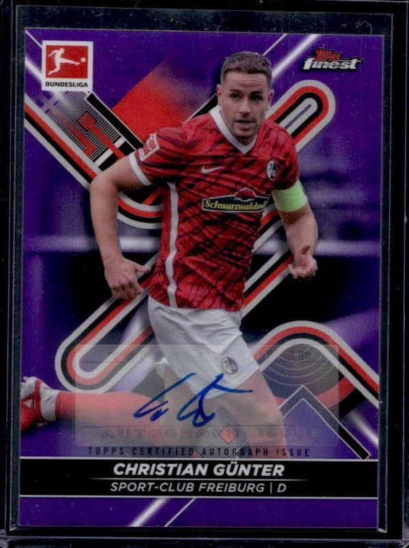 2021 Topps Finest Bundesliga #59 Autographs - Purple Refractor /99