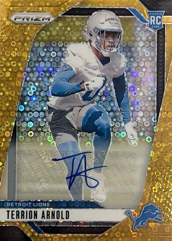Terrion Arnold 2024 Prizm #389 Rookie Autographs - No Huddle Gold /10 RAW