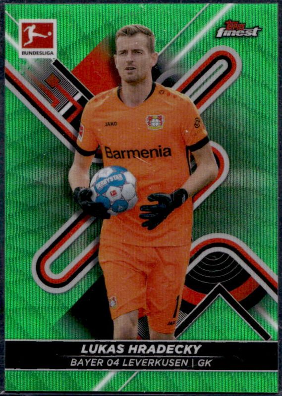 2021 Topps Finest Bundesliga #101 Green Wave Refractor /99