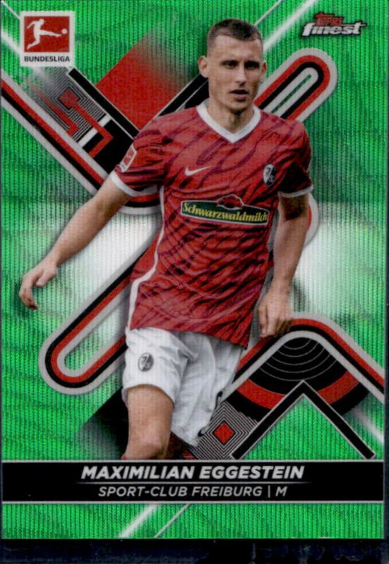2021 Topps Finest Bundesliga #65 Green Wave Refractor /99