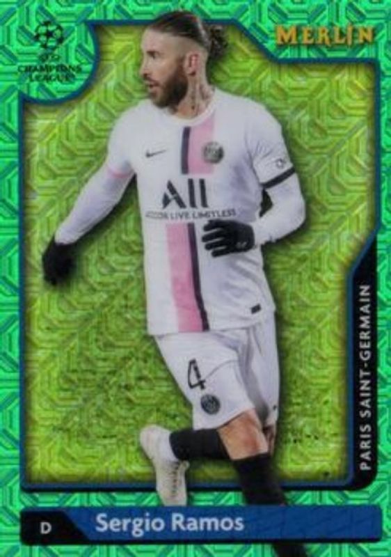 2021 Topps Merlin Chrome UEFA Champions League #148 Green Mojo Refractor /99