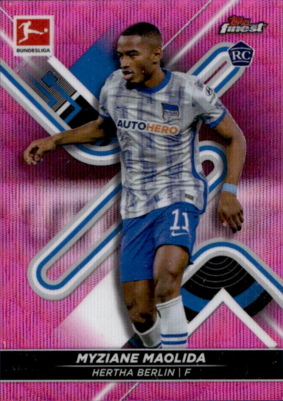 2021 Topps Finest Bundesliga #14 Pink Wave Refractor /300