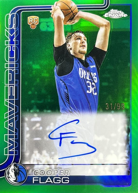 Cooper Flagg 2025 Topps Chrome #TCAR-CF Chrome Rookie Autographs