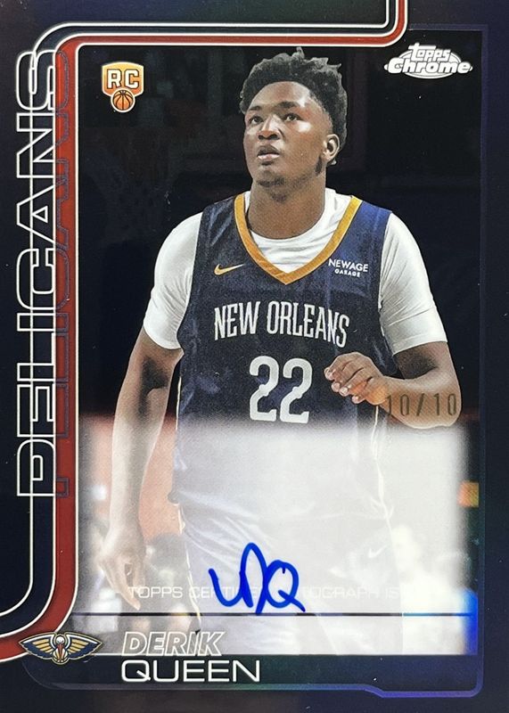 Derik Queen 2025 Topps Chrome #TCAR-DQ Chrome Rookie Autographs