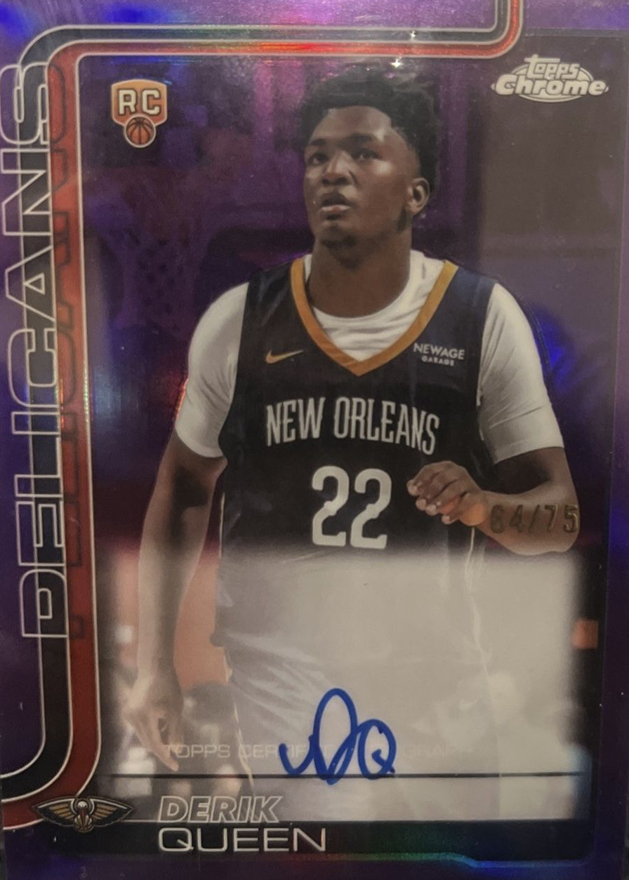 Derik Queen 2025 Topps Chrome #TCAR-DQ Chrome Rookie Autographs