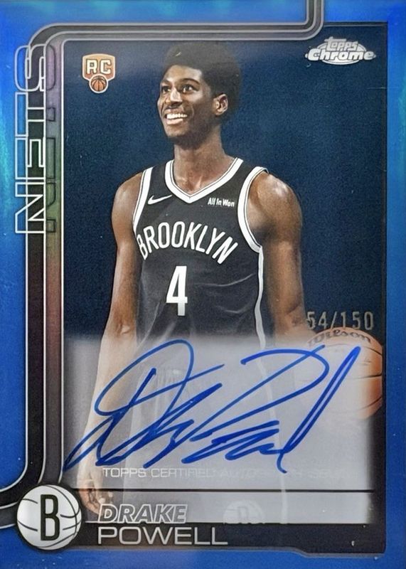 2025 Topps Chrome #TCAR-DP Chrome Rookie Autographs - Blue Refractor /150