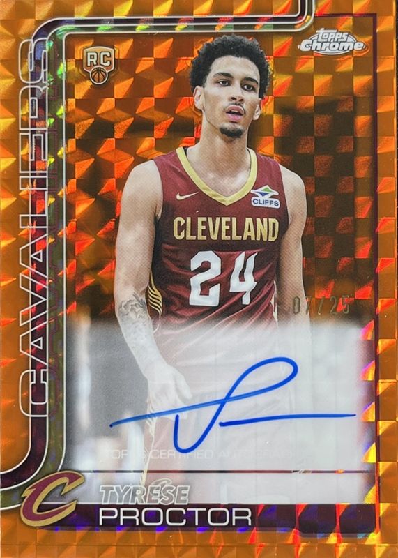 2025 Topps Chrome #TCAR-TP Chrome Rookie Autographs - Orange Geometric Refractor /25