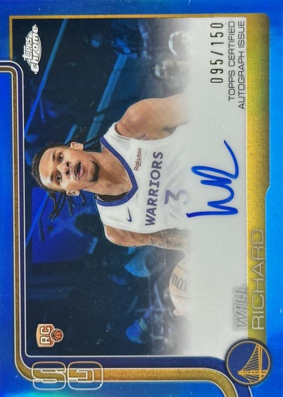 2025 Topps Chrome #TCAR-WIR Chrome Rookie Autographs - Blue Refractor /150