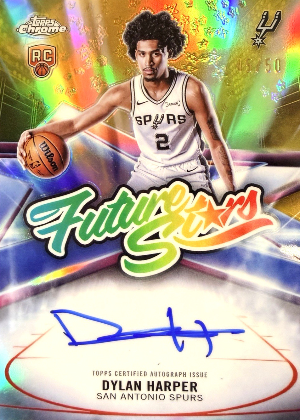 Dylan Harper 2025 Topps Chrome #FS-DH Future Stars Autographs