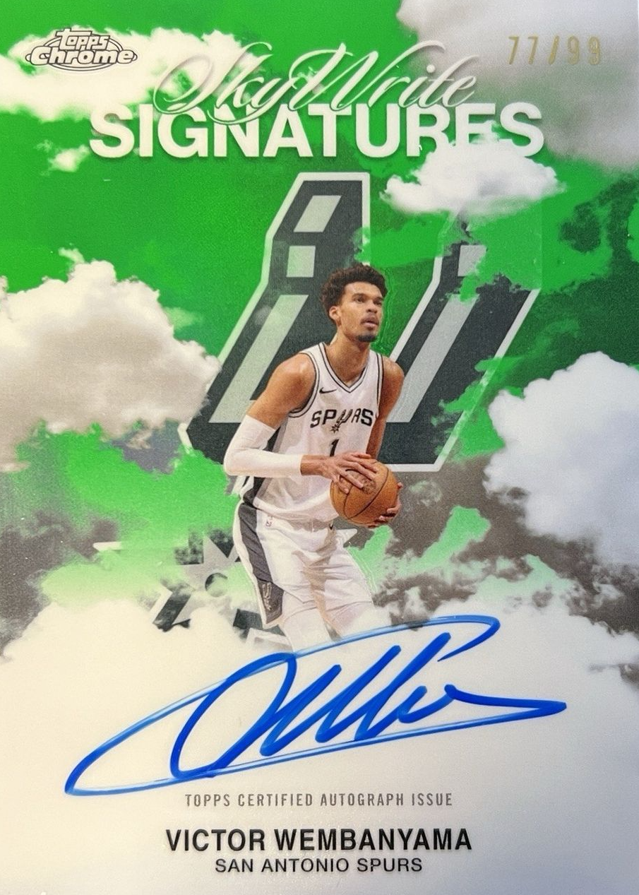 Victor Wembanyama 2025 Topps Chrome #SWS-VW Sky Write Signatures