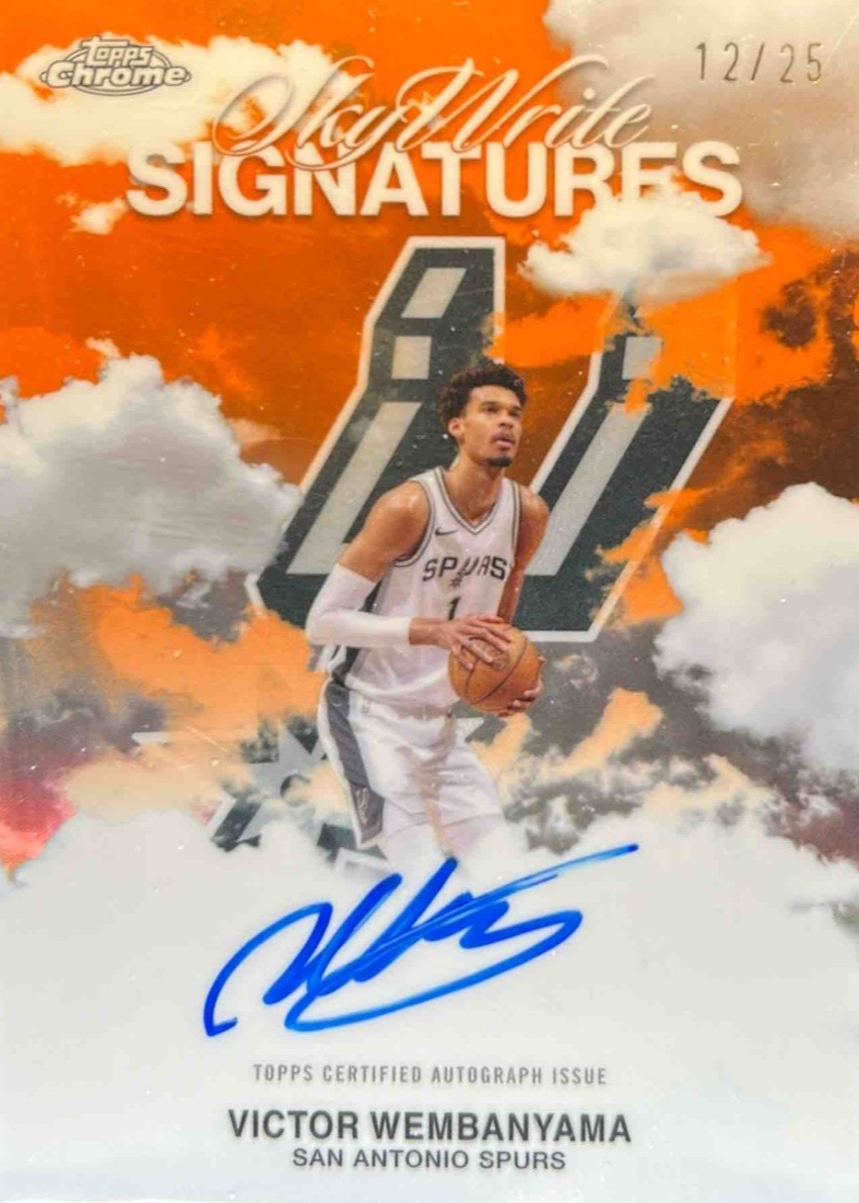 Victor Wembanyama 2025 Topps Chrome #SWS-VW Sky Write Signatures