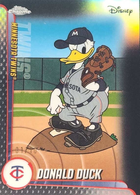 2025 Topps Chrome Update #MLBA-15 Mickey & Friends - Black Refractor /10