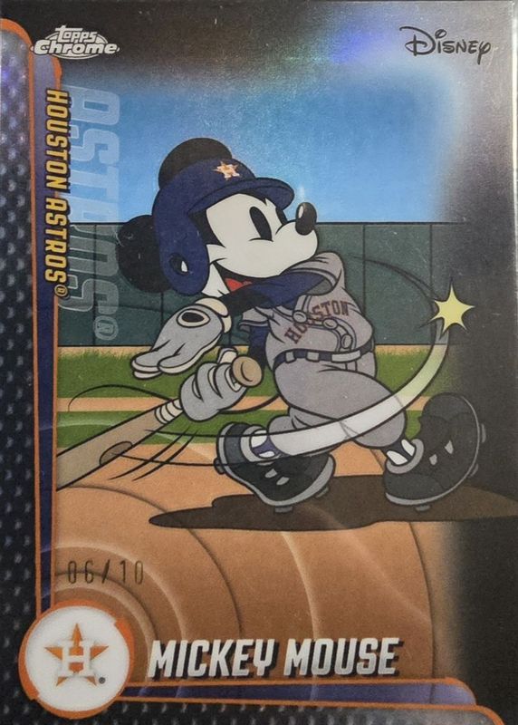 2025 Topps Chrome Update #MLBA-8 Mickey & Friends - Black Refractor /10