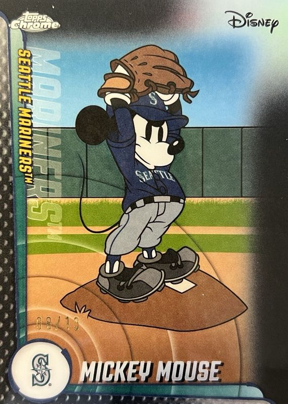 2025 Topps Chrome Update #MLBA-9 Mickey & Friends - Black Refractor /10