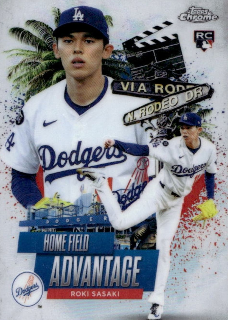 Roki Sasaki 2025 Topps Chrome Update #HA-41 Home Field Advantage