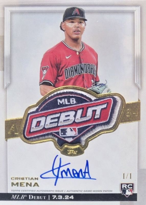 2025 Topps Chrome Update #RDPA-CME Rookie Debut Patch Autographs /1