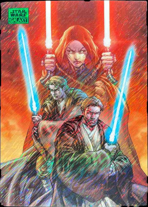 2025 Topps Chrome Star Wars Galaxy #25 Green Shimmer Refractor /199