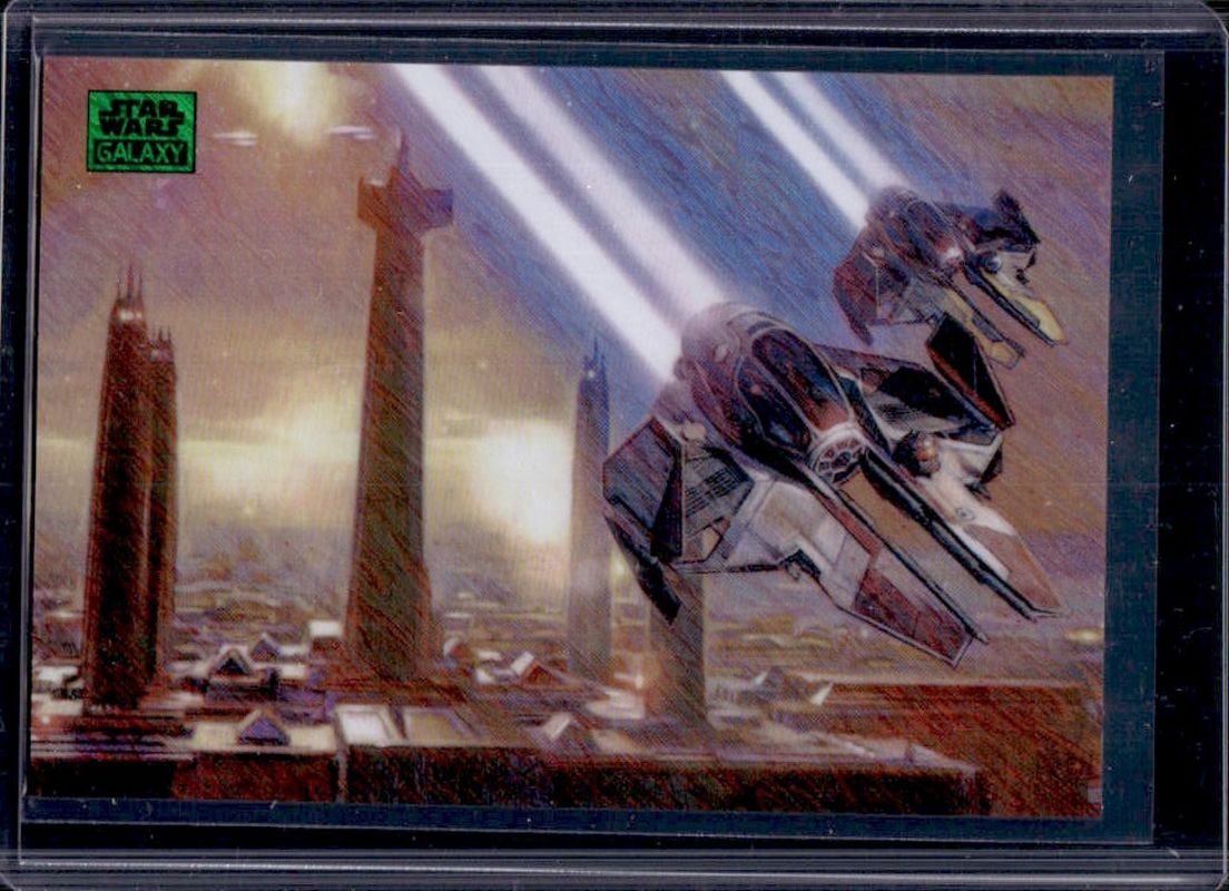 2025 Topps Chrome Star Wars Galaxy #46 Green Shimmer Refractor /199