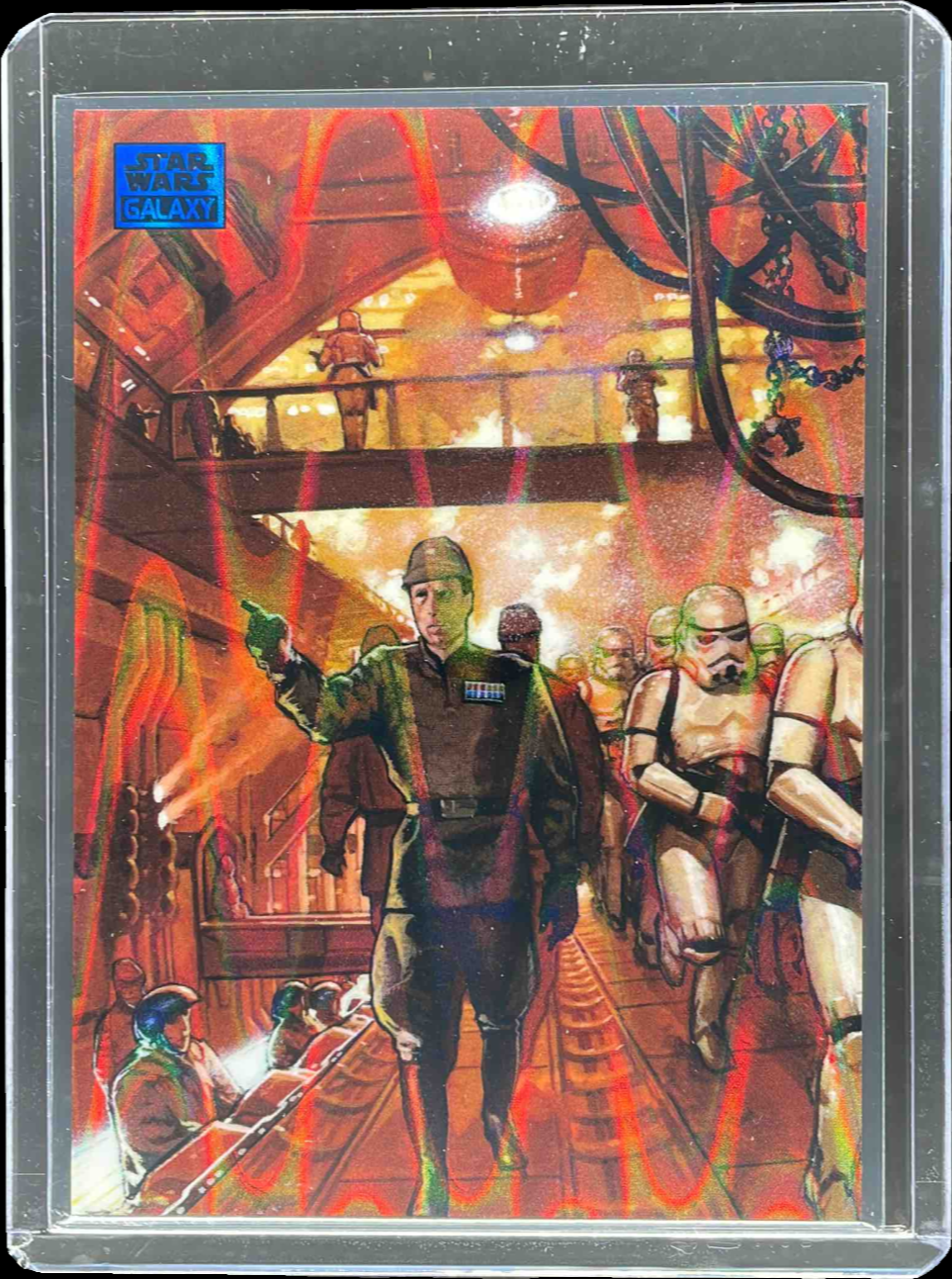 Admiral Piett MAGENTA LAVA REFRACTOR trading card from 2025 Topps 2025 Topps Chrome Star Wars Galaxy