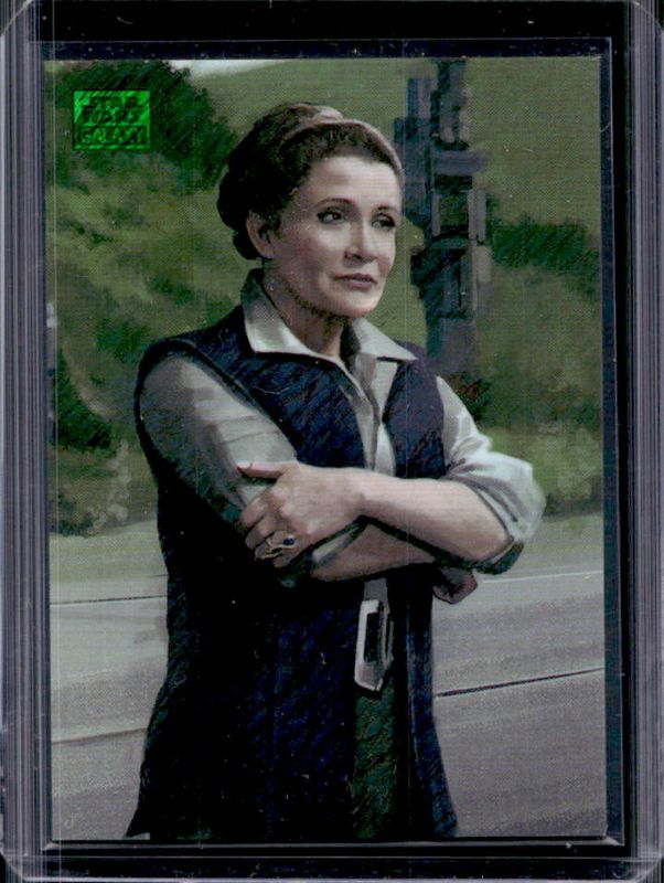 2025 Topps Chrome Star Wars Galaxy #POW-1 Power of the Force - Green Shimmer Refractor /199