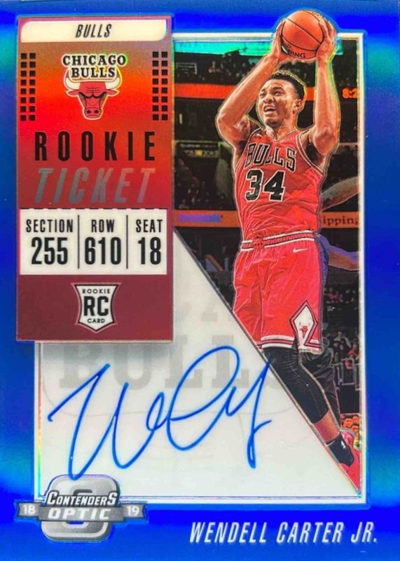 2018 Contenders Optic #116 Rookie Ticket Auto Variation - Blue /49 (Red Jersey)