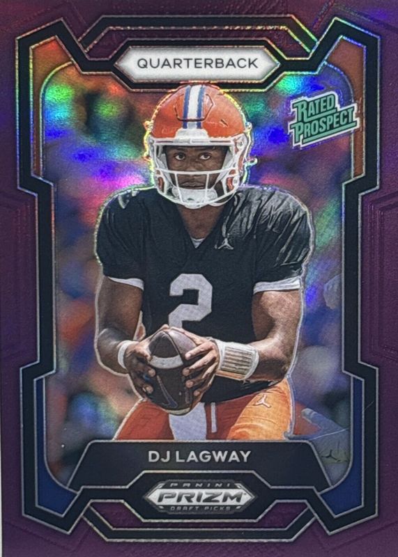 DJ Lagway 2024 Prizm Draft Picks #182 Purple /75 PSA 10