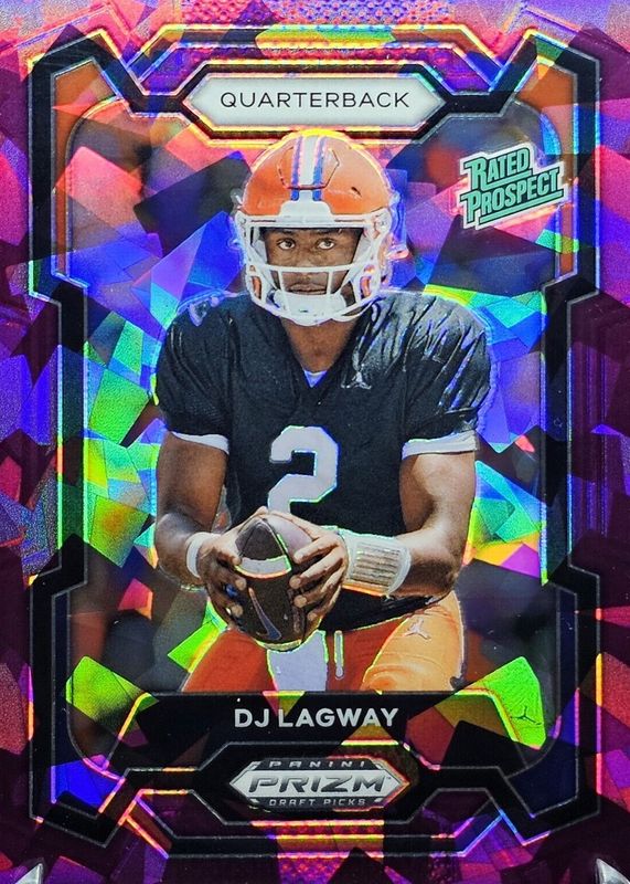 DJ Lagway 2024 Prizm Draft Picks #182 Purple Ice /149 PSA 10