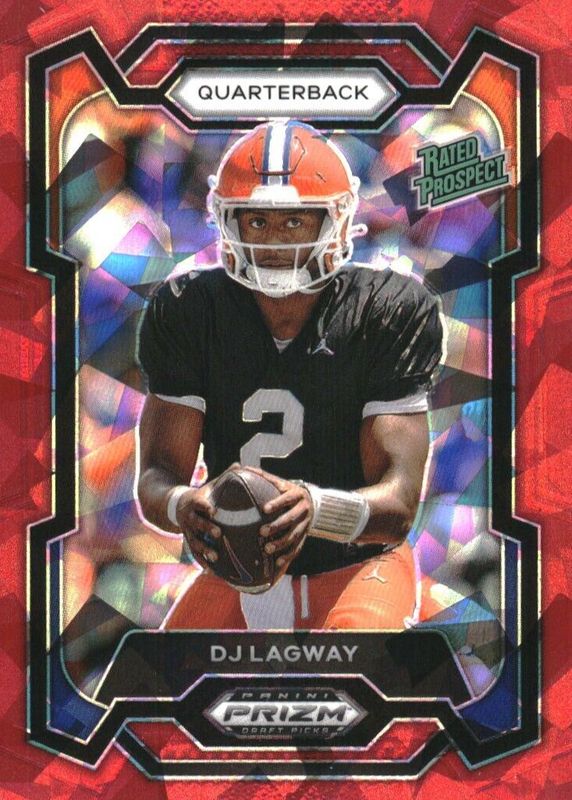 DJ Lagway 2024 Prizm Draft Picks #182 Red Ice SGC 10