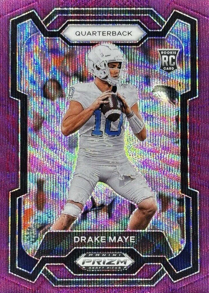 Drake Maye 2024 Prizm Draft Picks #103 Purple Wave Price Guide