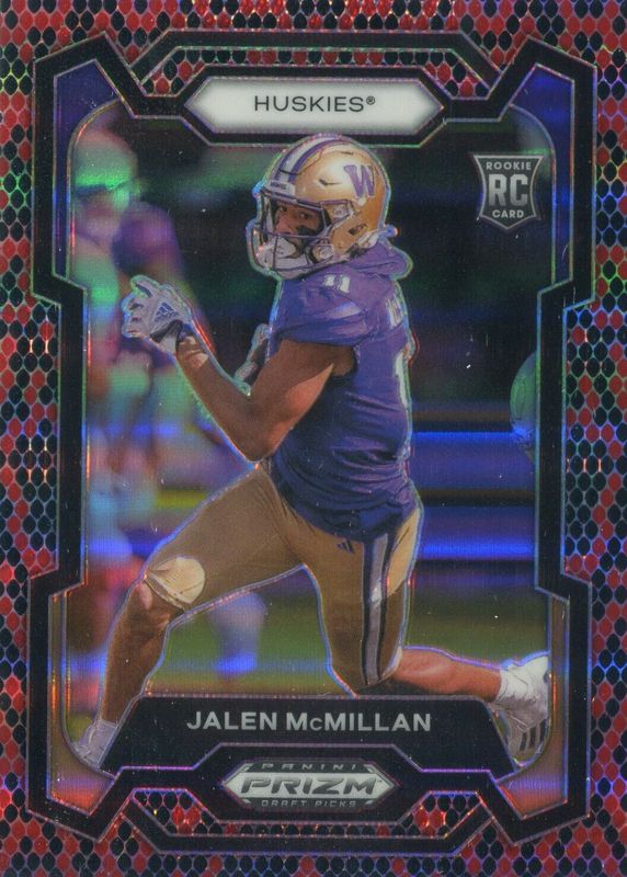 Jalen McMillan 2024 Prizm Draft Picks #133 Snakeskin /(SSP) Rookie RAW