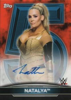 2021 Topps WWE Women's Division #5A-NT 5th Anniversary Championship Autographs Orange /75