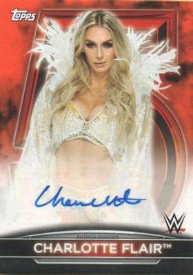 2021 Topps WWE Women's Division #5A-CF 5th Anniversary Championship Autographs Orange /75