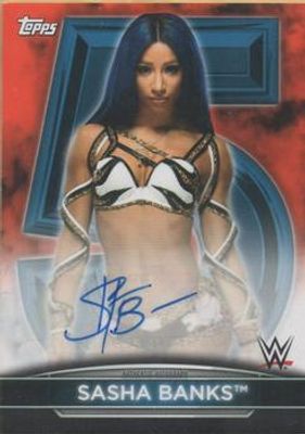 2021 Topps WWE Women's Division #5A-SB 5th Anniversary Championship Autographs Orange /75
