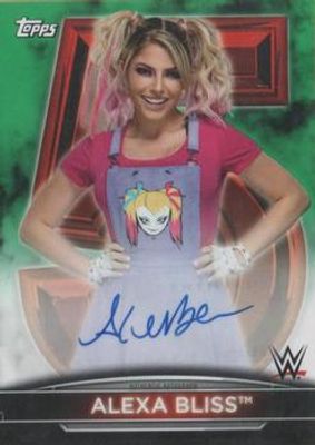 2021 Topps WWE Women's Division #5A-AB 5th Anniversary Championship Autographs Green /50