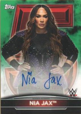 2021 Topps WWE Women's Division #5A-NJ 5th Anniversary Championship Autographs Green /50