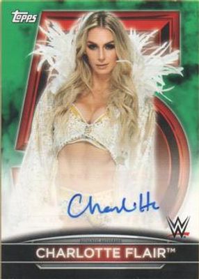 2021 Topps WWE Women's Division #5A-CF 5th Anniversary Championship Autographs Green /50
