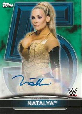 2021 Topps WWE Women's Division #5A-NT 5th Anniversary Championship Autographs Green /50