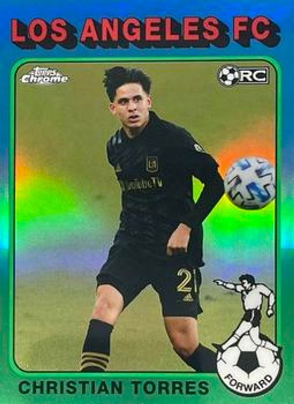 2021 Topps Chrome MLS #TF75-10 1975 Topps Footballers - Green Refractor /75