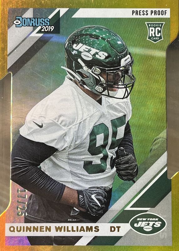 Quinnen Williams 2019 Donruss #253 Press Proof Gold Die-Cut /25 Rookie RAW