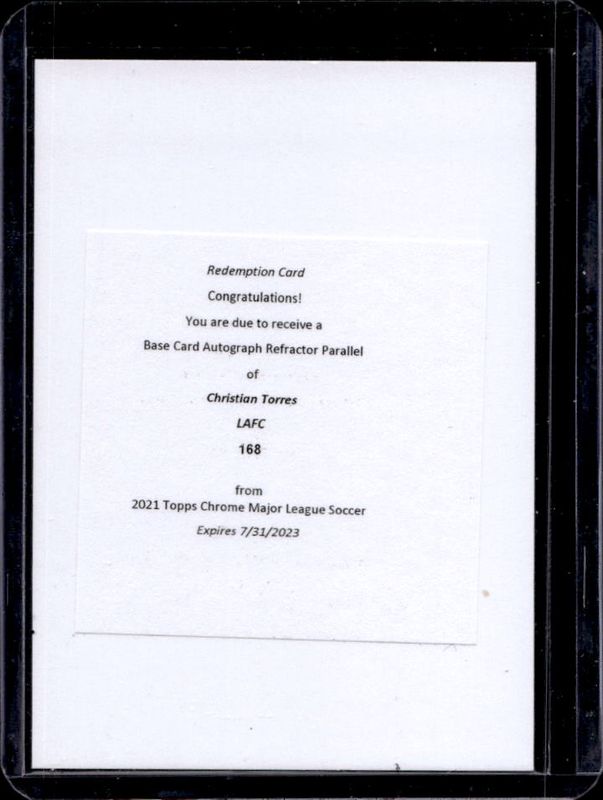 2021 Topps Chrome MLS #168 Autographs - Refractor