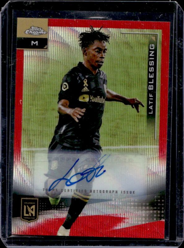 2021 Topps Chrome MLS #170 Autographs - Red Wave Refractor /5