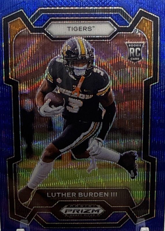 Luther Burden III 2024 Prizm Draft Picks #198 Blue Wave /249 PSA 10