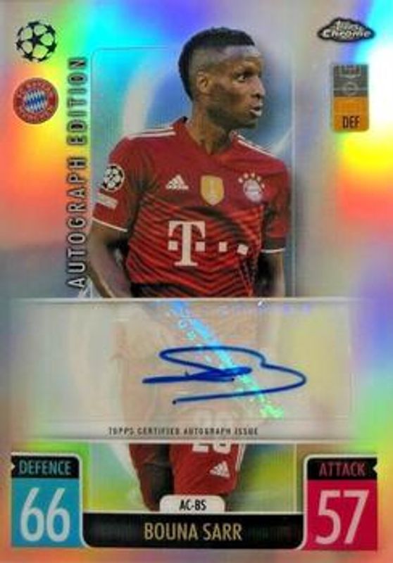 2021 Topps Chrome Match Attax UEFA Champions League & Europa League #AC-BS Autographs