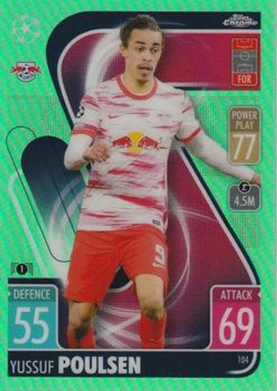 2021 Topps Chrome Match Attax UEFA Champions League & Europa League #104 Neon Green /99