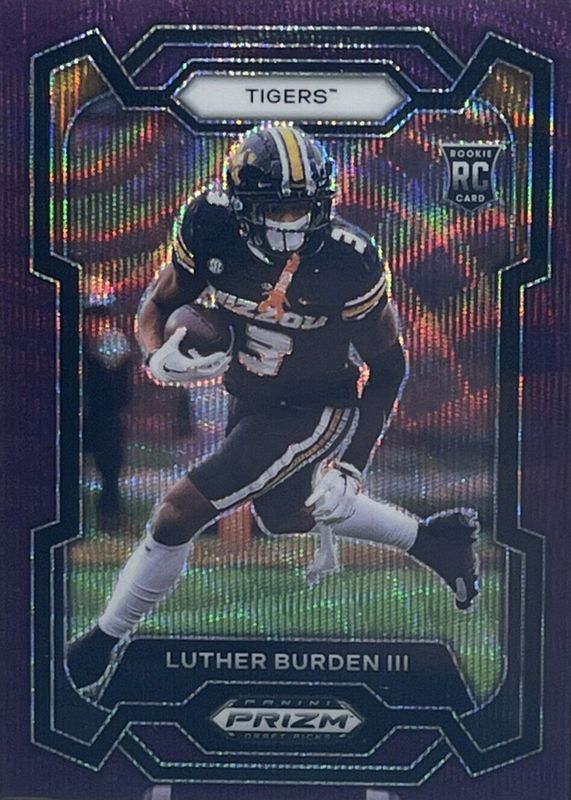 Luther Burden III 2024 Prizm Draft Picks #198 Purple Wave PSA 10