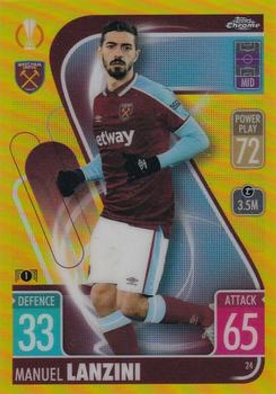 2021 Topps Chrome Match Attax UEFA Champions League & Europa League #24 Gold /50