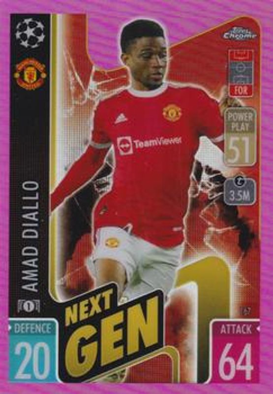 2021 Topps Chrome Match Attax UEFA Champions League & Europa League #167 Pink /199