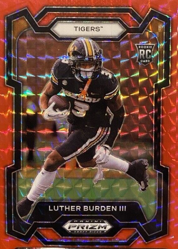 Luther Burden III 2024 Prizm Draft Picks #198 Red Finite /125 PSA 10